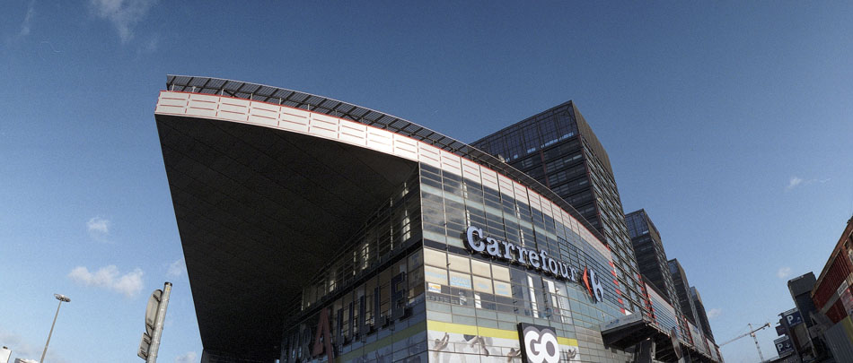 Lundi 1er janvier 2007, le quartier Euralille, à Lille.