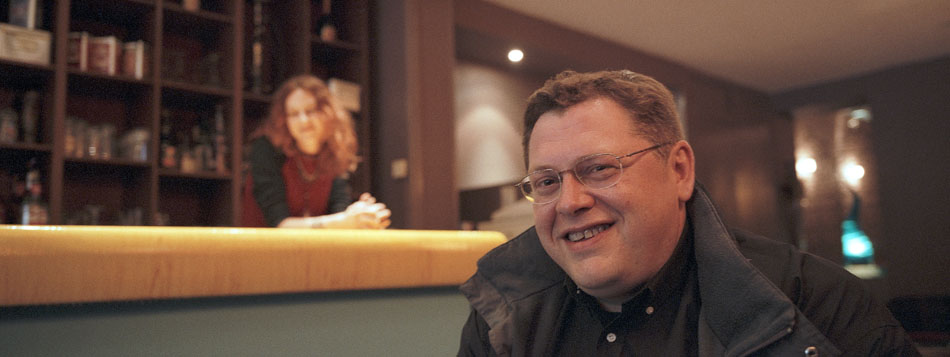 Lundi 7 mai 2007, Franck Jakubek, au Narguilé café, rue Solférino, à Lille.