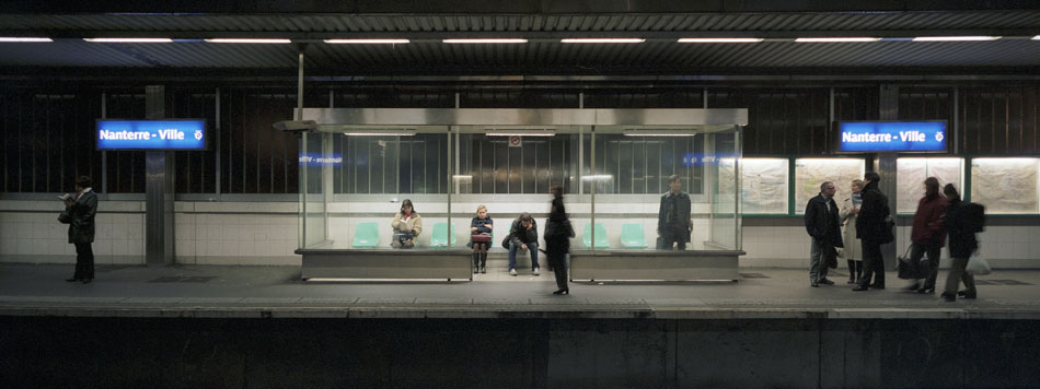 Mercredi 28 novembre 2007, la station de Nanterre ville sur la ligne A du RER.