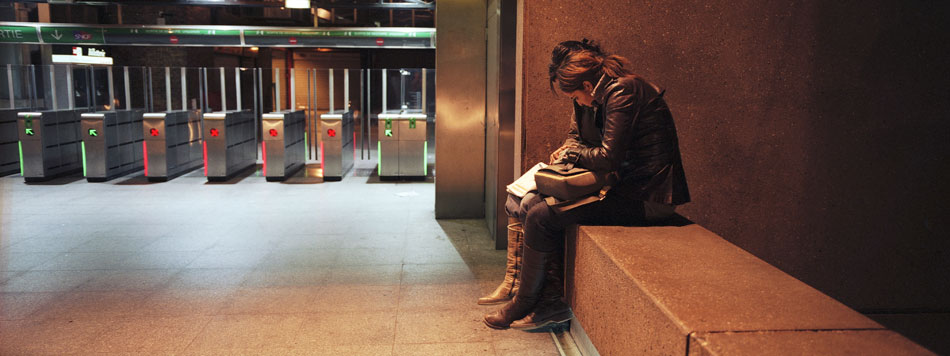 Jeudi 25 octobre 2007, station gare de Vénissieux sur la ligne D du métro de Lyon.