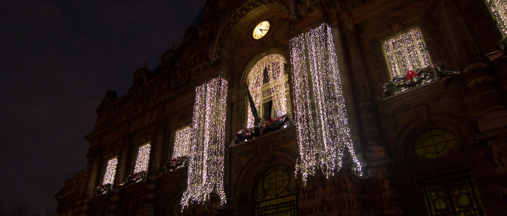 Dimanche 21 décembre 2008, l'hôtel de ville de Roubaix.