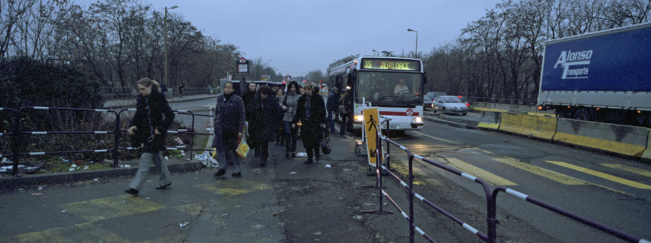 Jeudi 10 janvier 2008, la gare de Vénissieux en travaux pour le futur tramway.