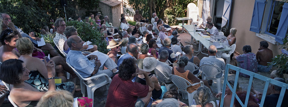 Dimanche 27 juillet 2008, l'assemblée générale des propriétaires d'Héliopolis, île du Levant.