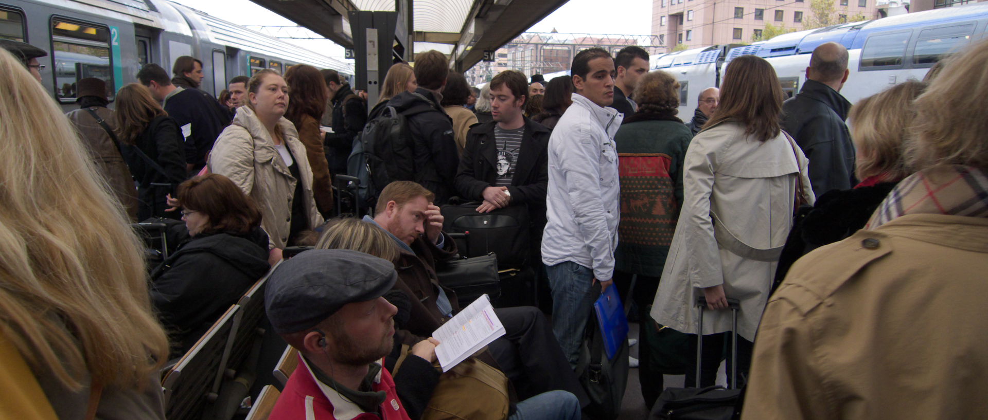 Jeudi 6 novembre 2008, gare de Lyon Part Dieu.