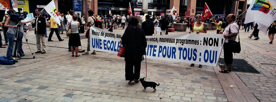 Jeudi 11 septembre 2008, place Charles-Béraudier, à Lyon.