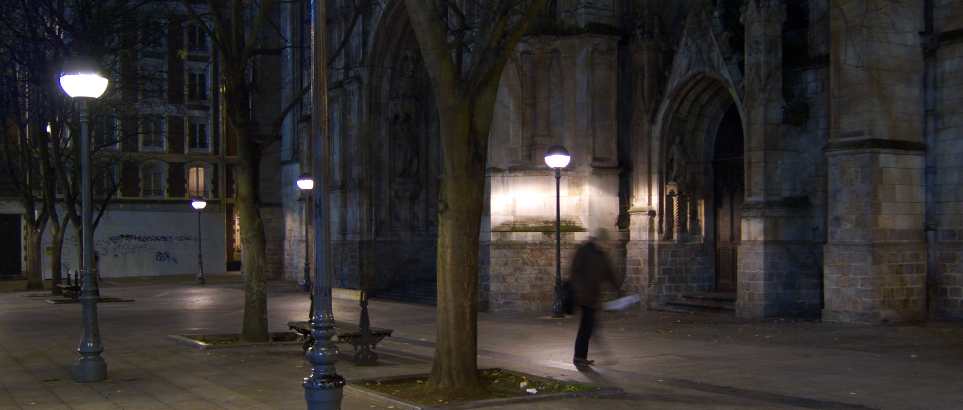 Photo de paysage urbain, Lille, parvis Saint-Maurice.