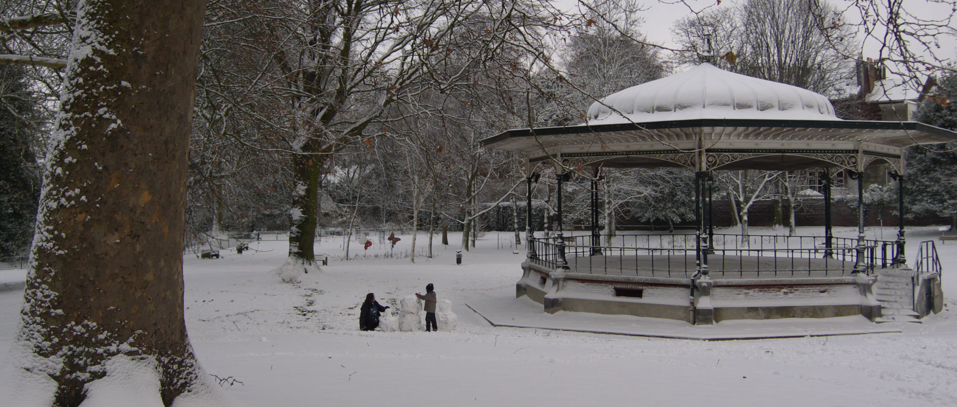 Photo dans le parc de la mairie de Croix.