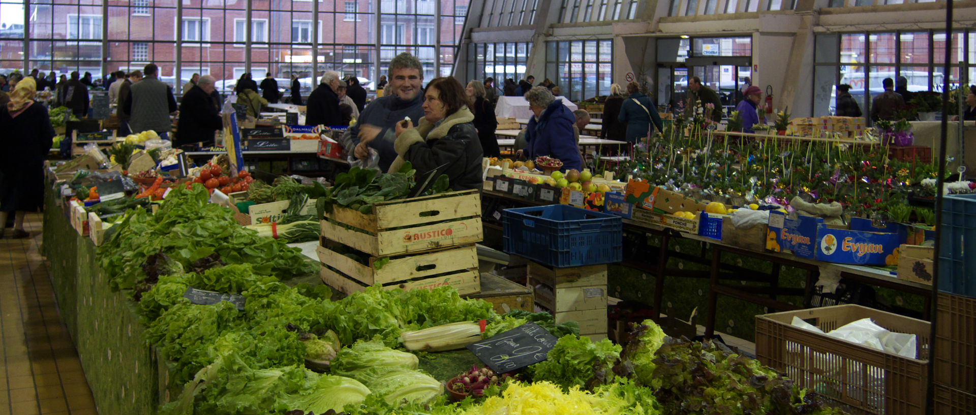 Photo aux halles de Cambrai, place du Marché.