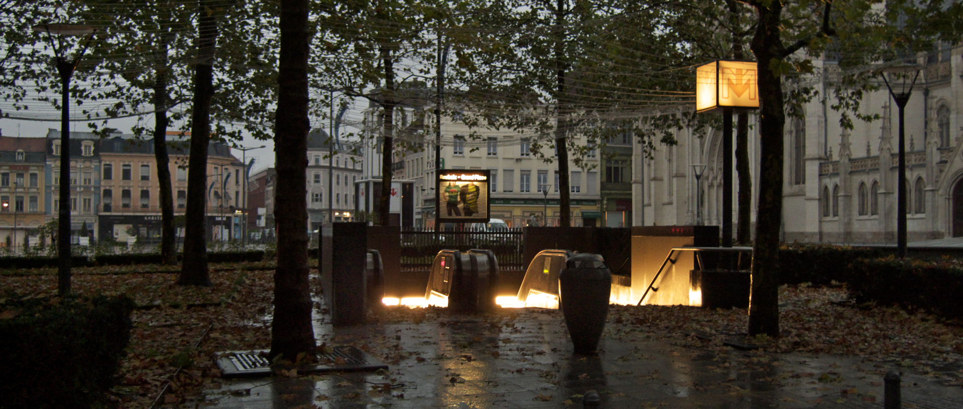 Photo de paysage urbain, Roubaix, Grand place.