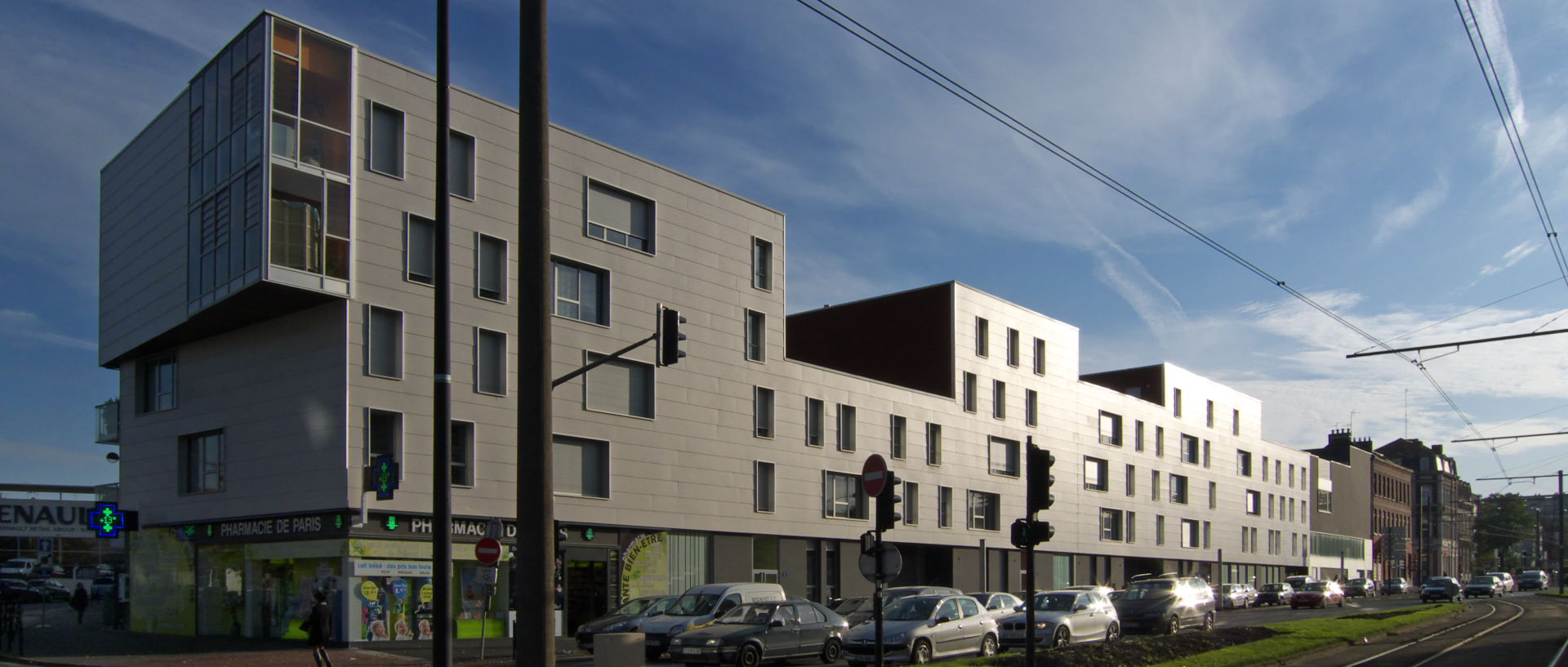 Photo de paysage urbain, Roubaix, bd du Général-de-Gaulle.