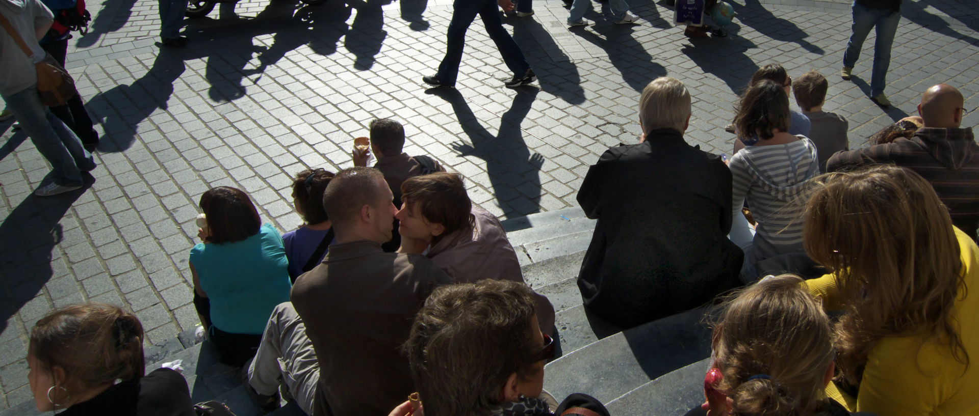 Photo à la braderie de Lille, place du Théâtre.