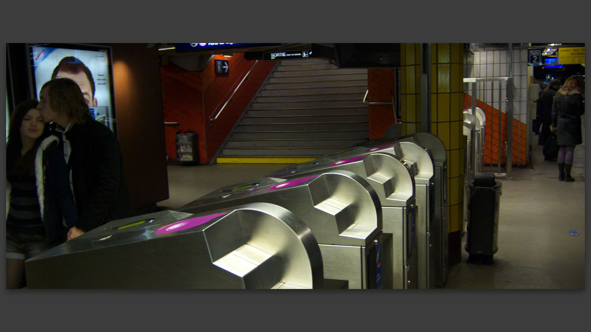 Station de RER Saint-Michel Notre-Dame, à Paris.