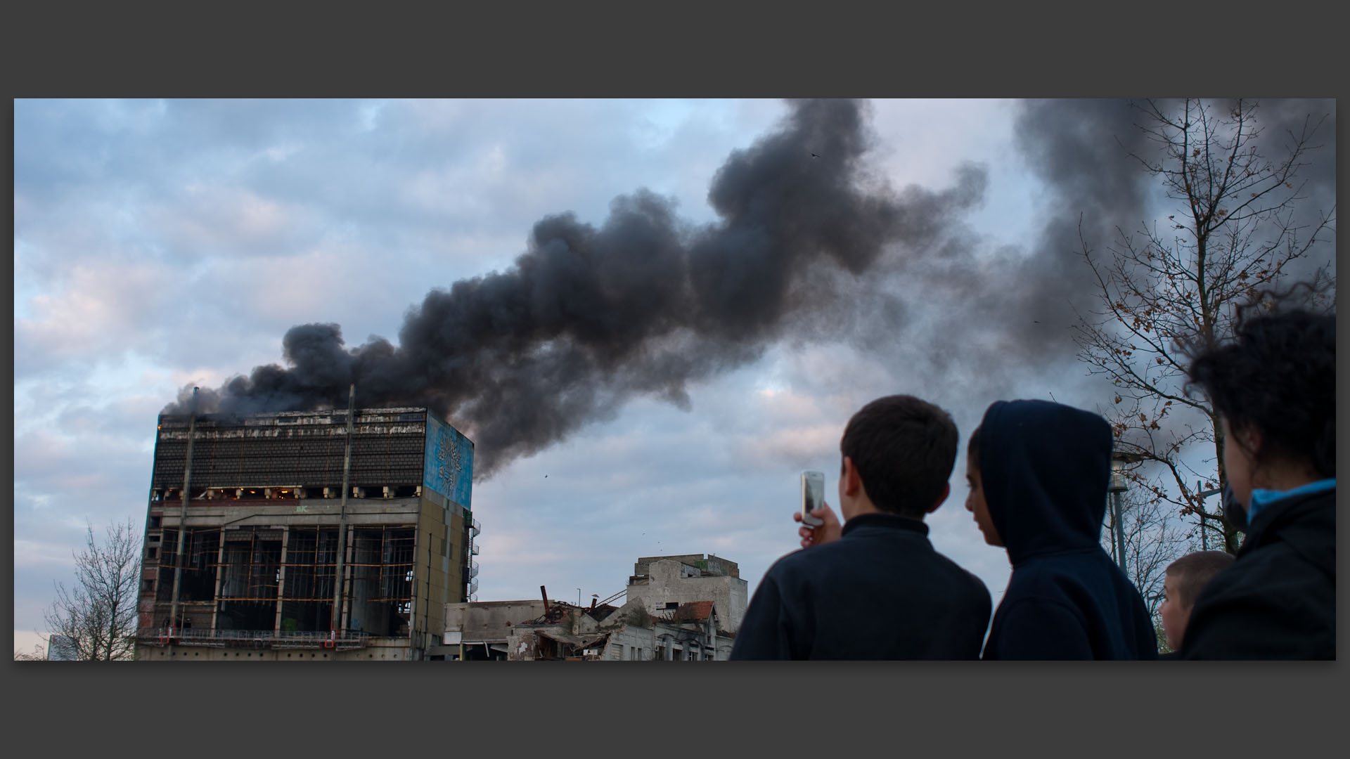 Incendie de l'ancienne brasserie Terken, à Roubaix.