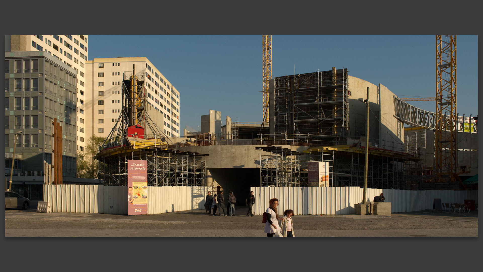 Chantier de rénovation du centre ville, place de la République, à Tourcoing.