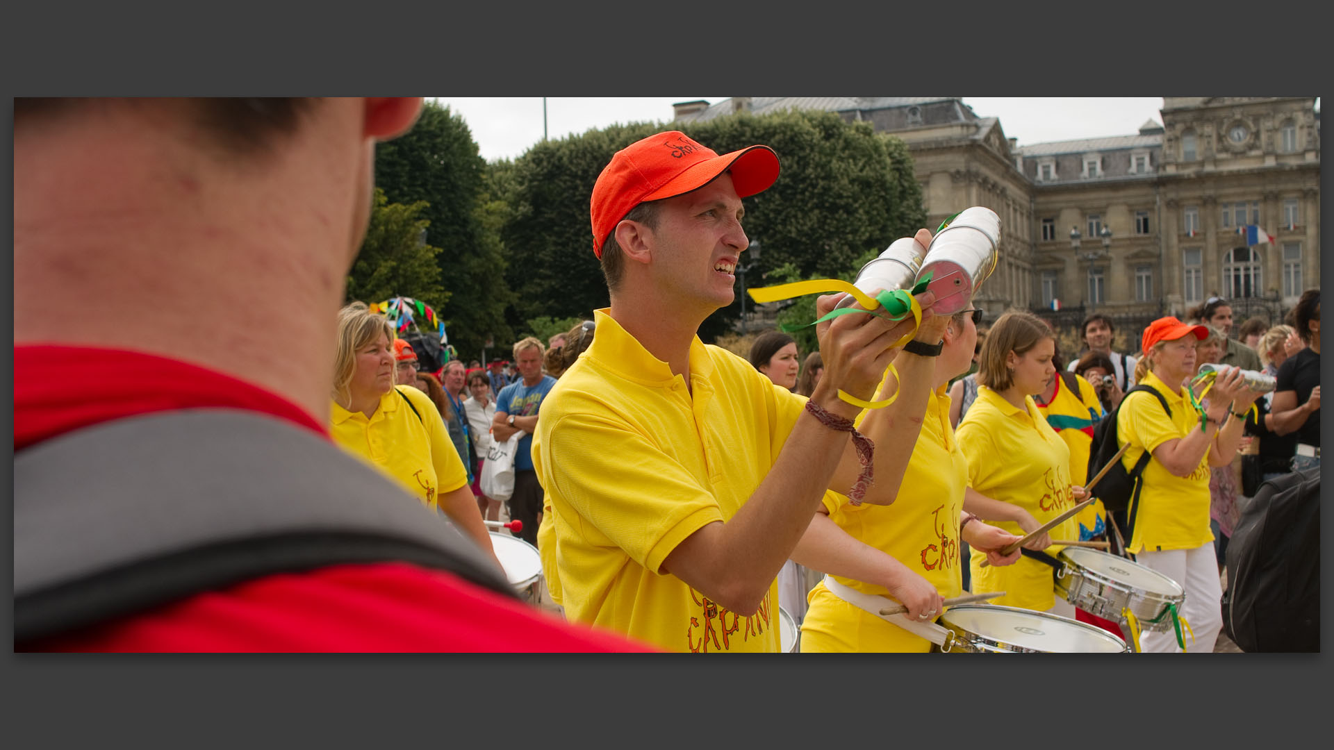 Musiciens au carnaval do Axé, place de la République, à Lille.