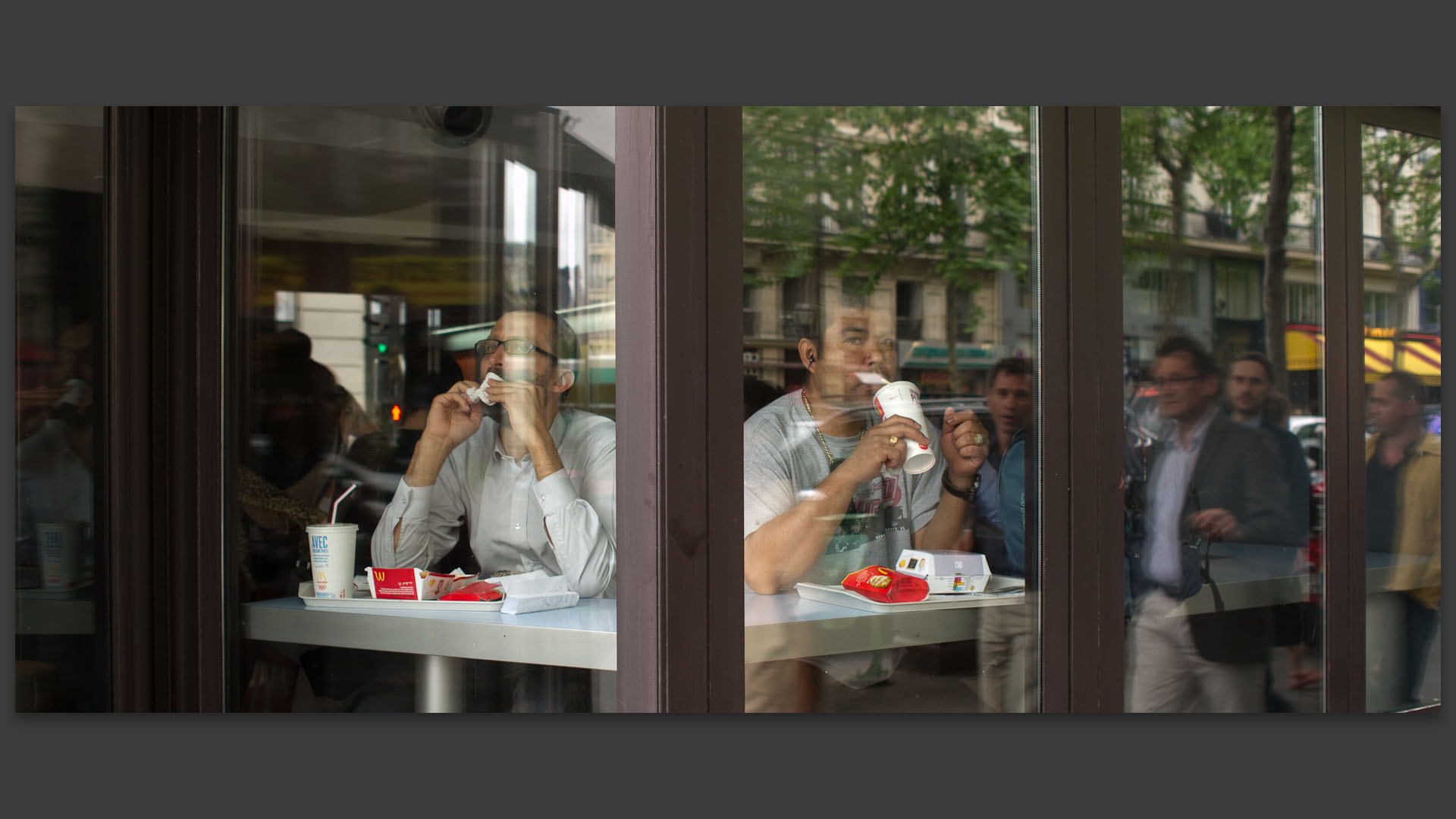 Restaurant Mac Donald, boulevard Poissonnière, à Paris.