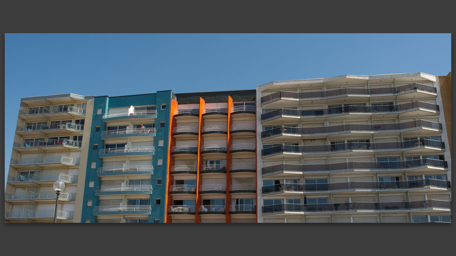 Immeubles du front de mer au Touquet Paris plage.