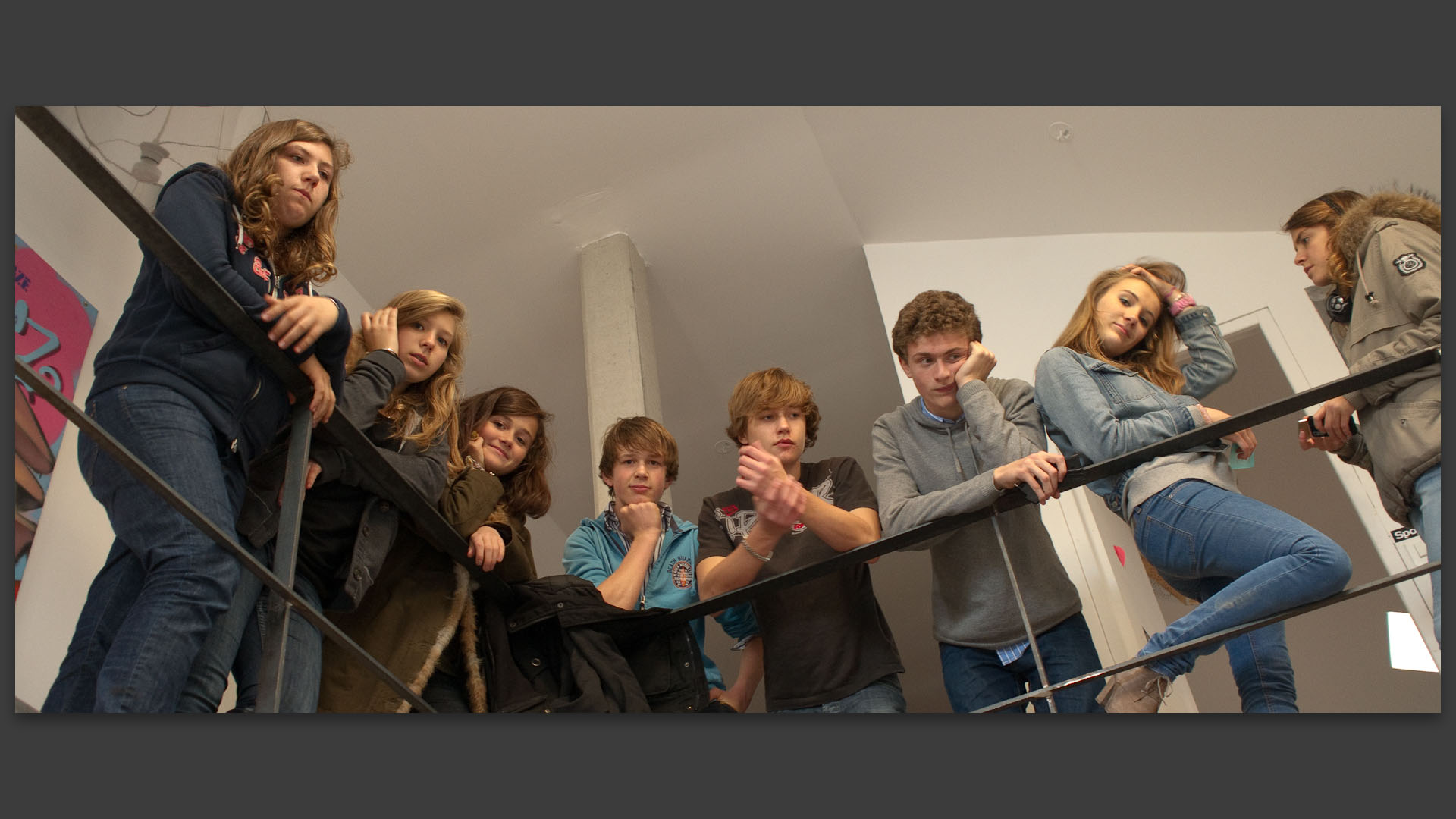 Pendant une séance photo chez Renaud Wailliez, dans le cadre des portes ouvertes des ateliers d'artistes, à Roubaix.