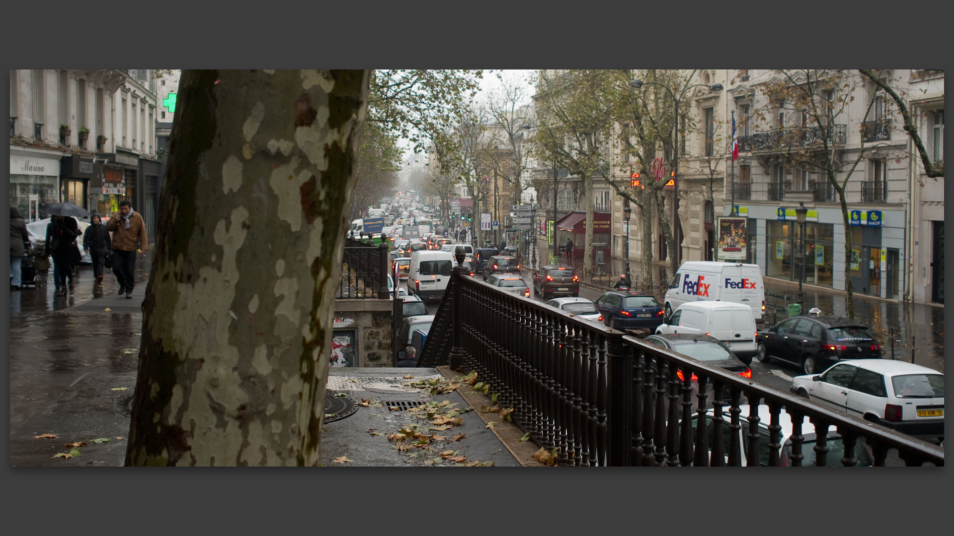 Embouteillage, boulevard Saint-Martin, à Paris.