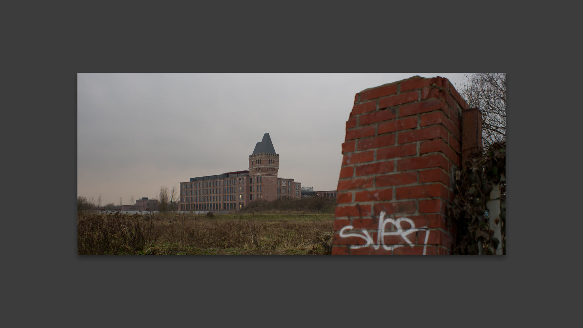 Le site d'Euratechnologie vu de la rue Hegel, à Lille.