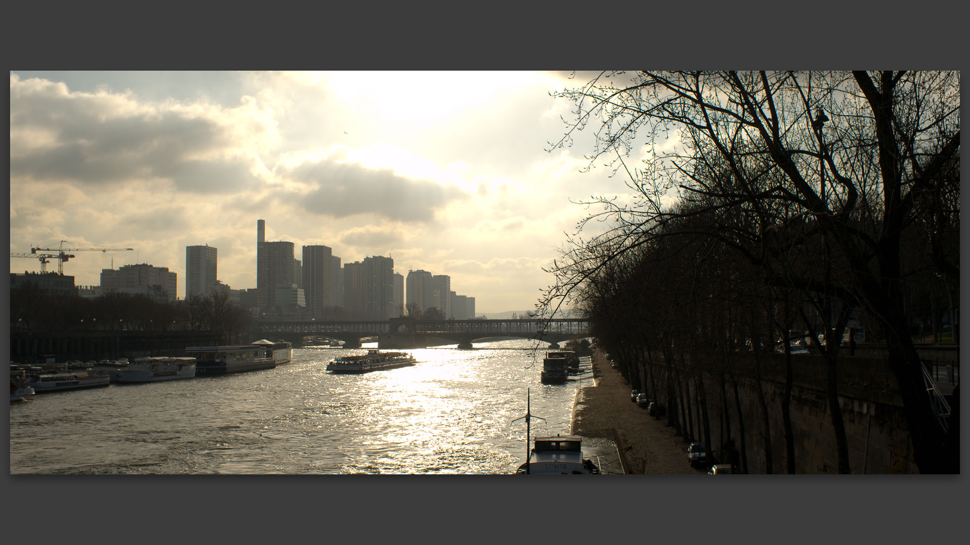 La Seine vue du pont d'Iéna, à Paris.