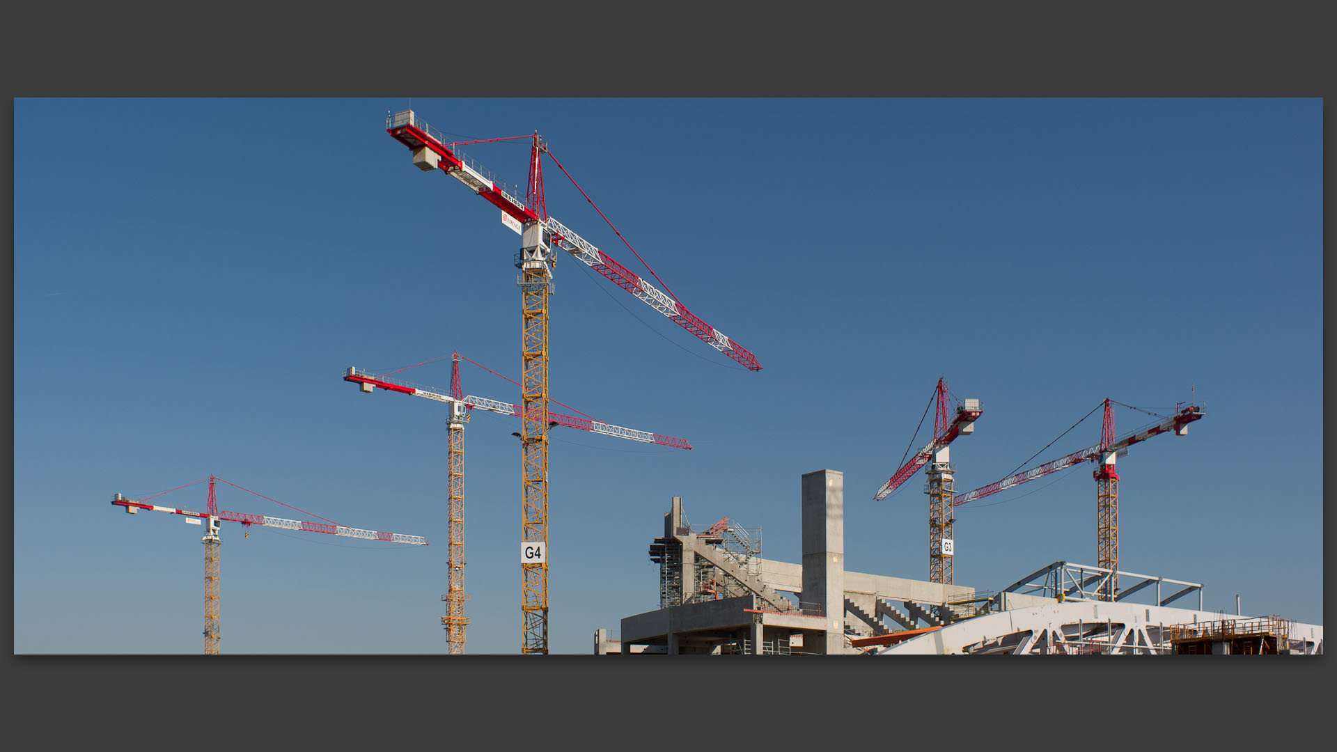 Le chantier du grand stade, à Villeneuve d'Ascq.