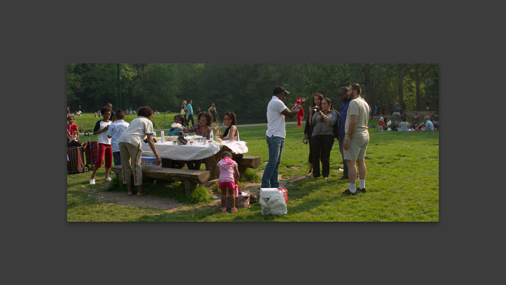 Après le repas, au parc du Héron, à Villeneuve d'Ascq.