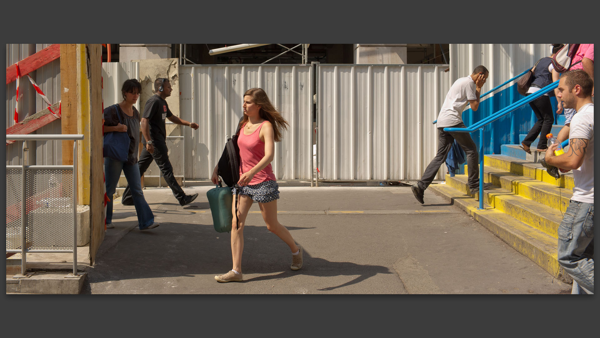 Canicule à la gare Saint-Lazare, à Paris.