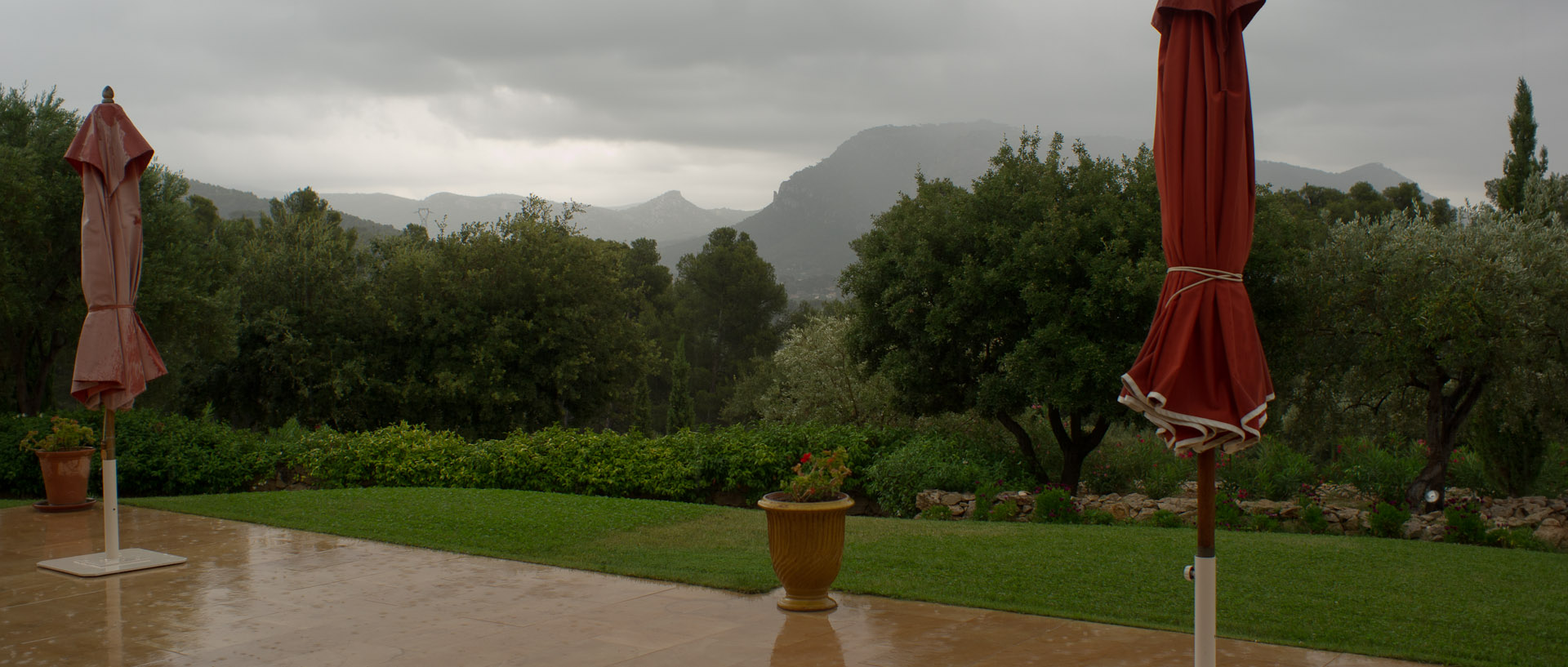 Chateauvallon sous la pluie, à Ollioules.