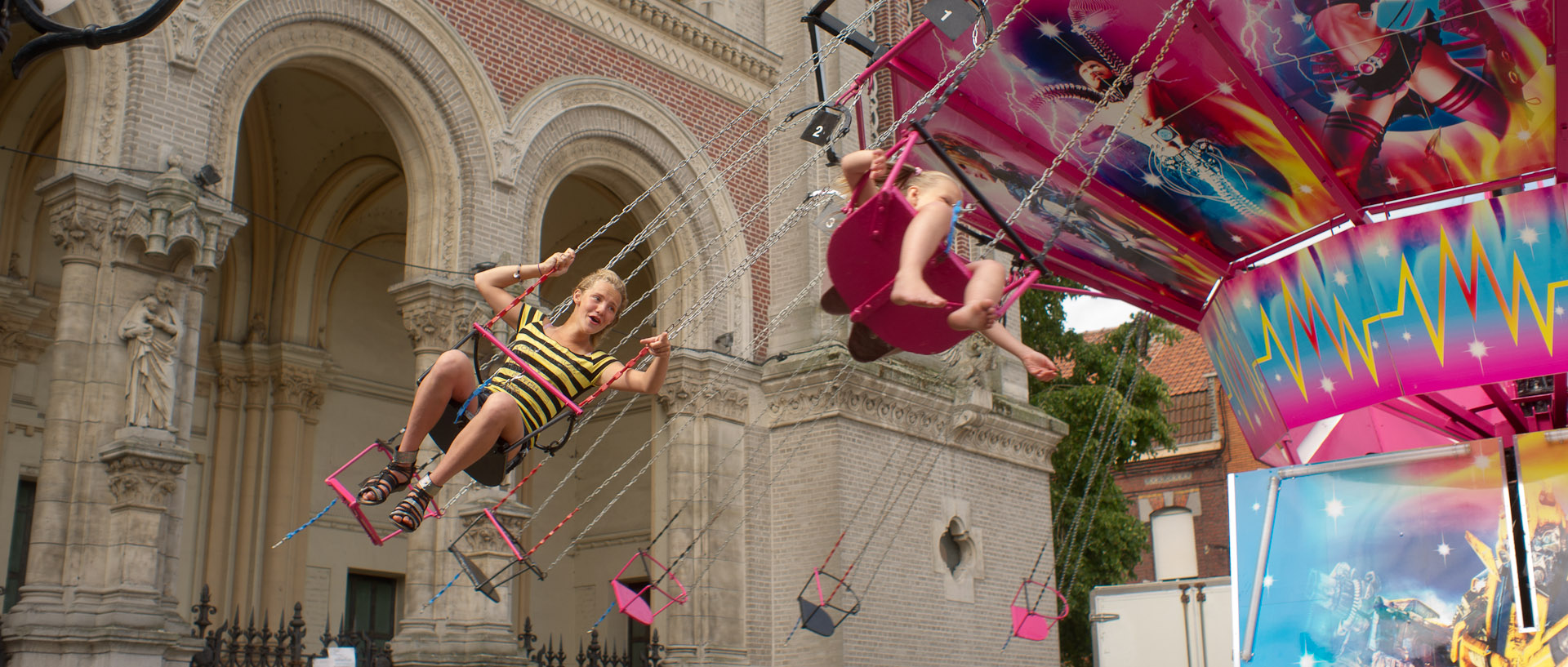 Fête foraine, place de la Liberté, à Croix.