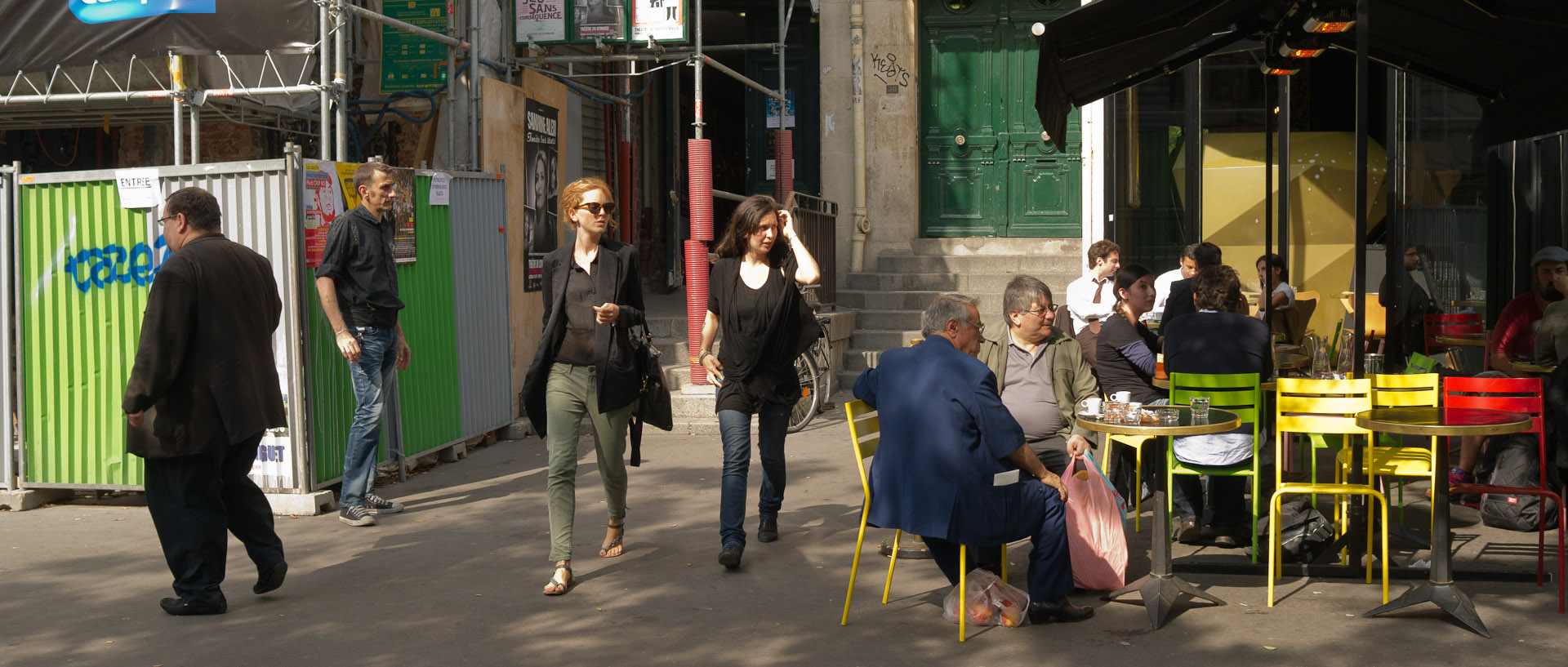 Animation, boulevard Poissonnière, à Paris.