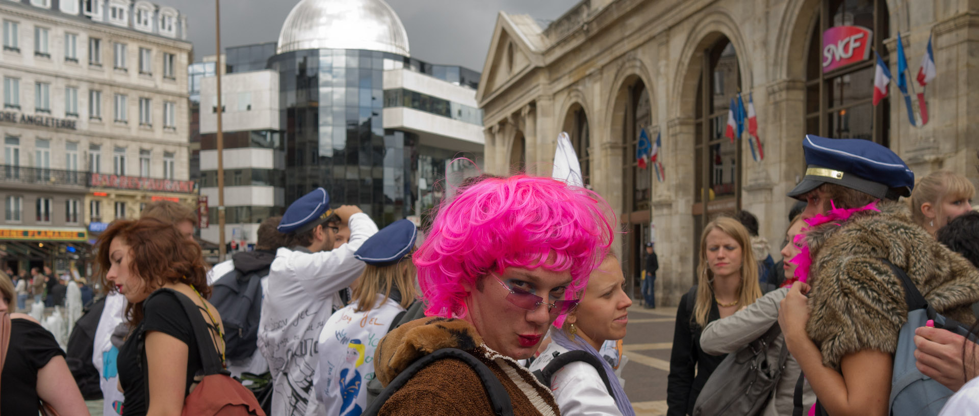 La rentrée à l'université de médecine, place de la Gare, à Lille.