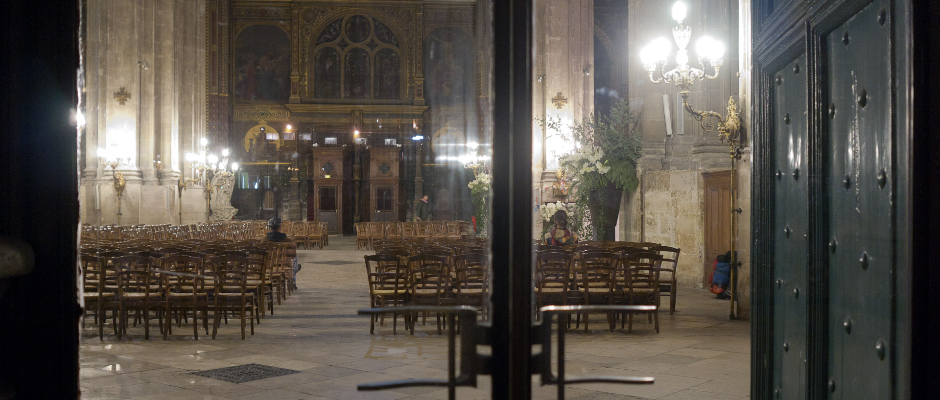 L'église Saint-Eustache, rue Rambuteau, à Paris.