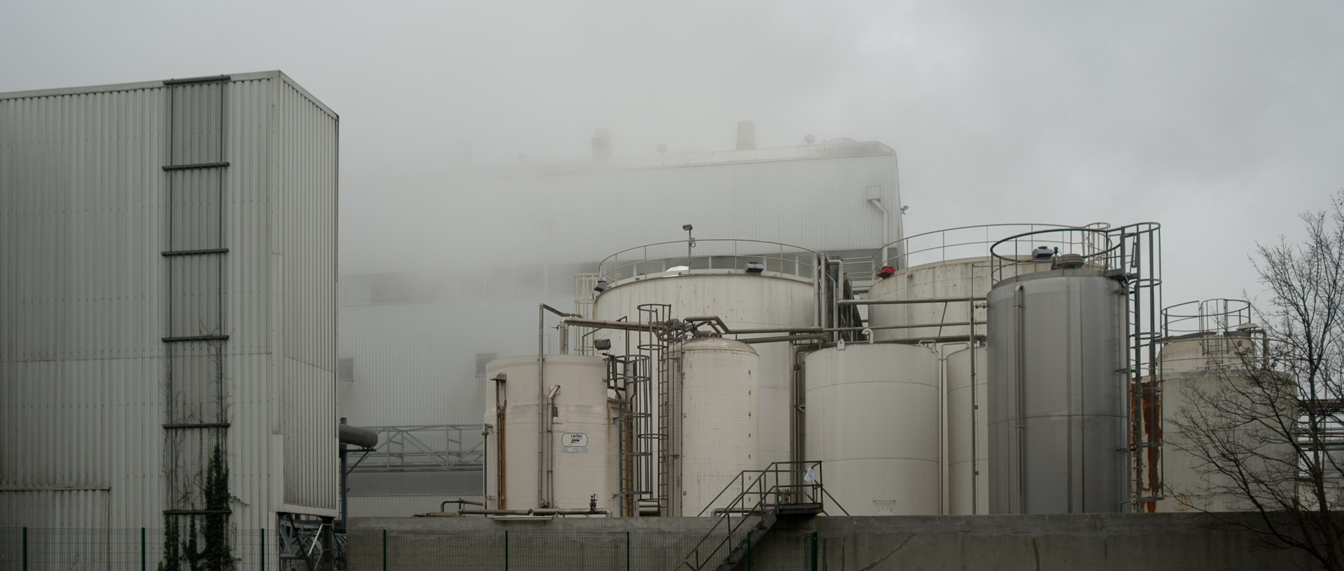 L'usine Lesaffre, sur la Marque, à Marcq en Baroeul.