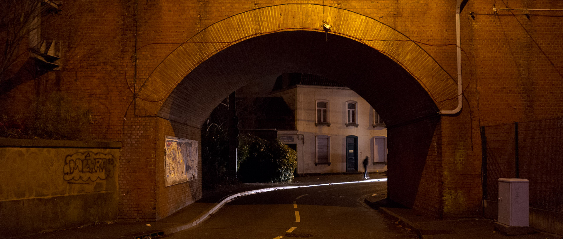 Pont de chemin de fer, rue Pasteur, à Wasquehal.