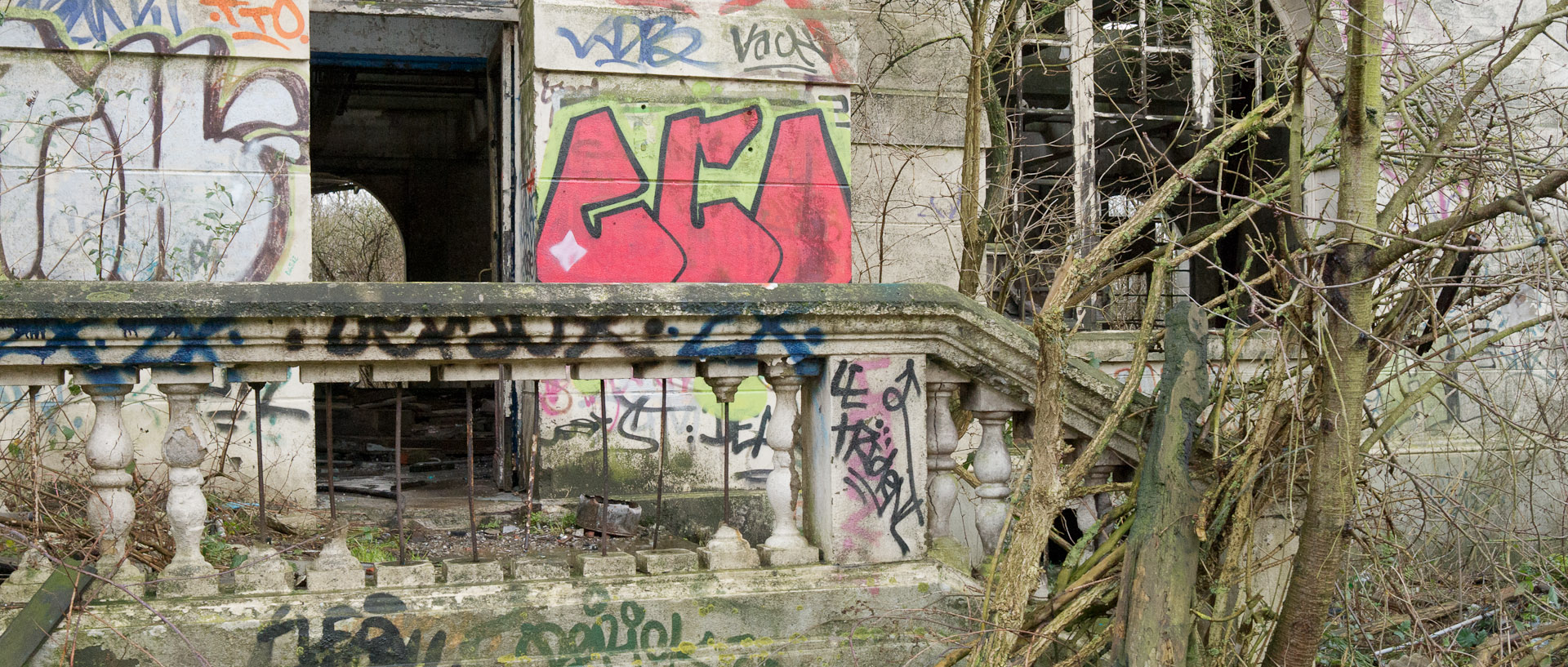 Les ruines des Grands Moulins de Paris, à Marquette lez Lille.