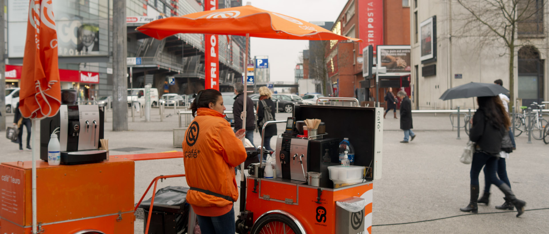 Café ambulant, à Euralille.