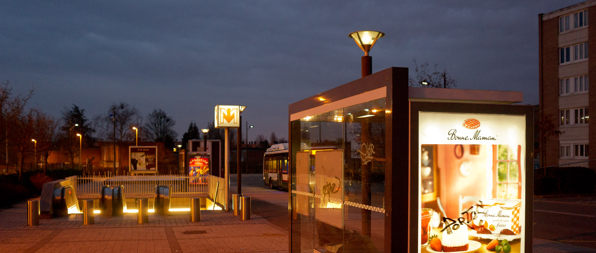 La station de métro CH Dron, à Tourcoing.