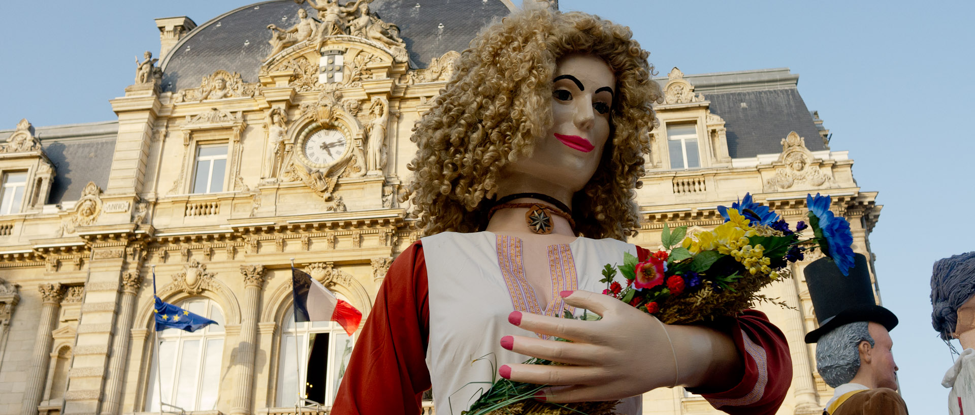 Géant au carnaval de Tourcoing, place Victor Hassebroucq.