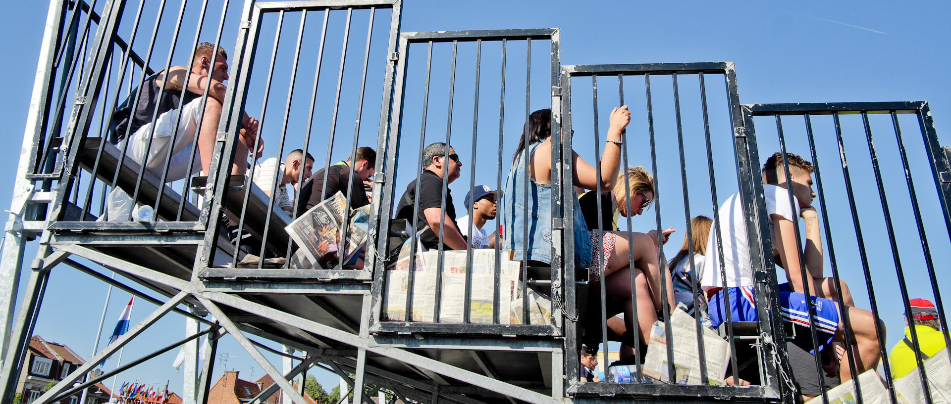 Les gradins du stade de Croix, pendant le tournoi international de football.