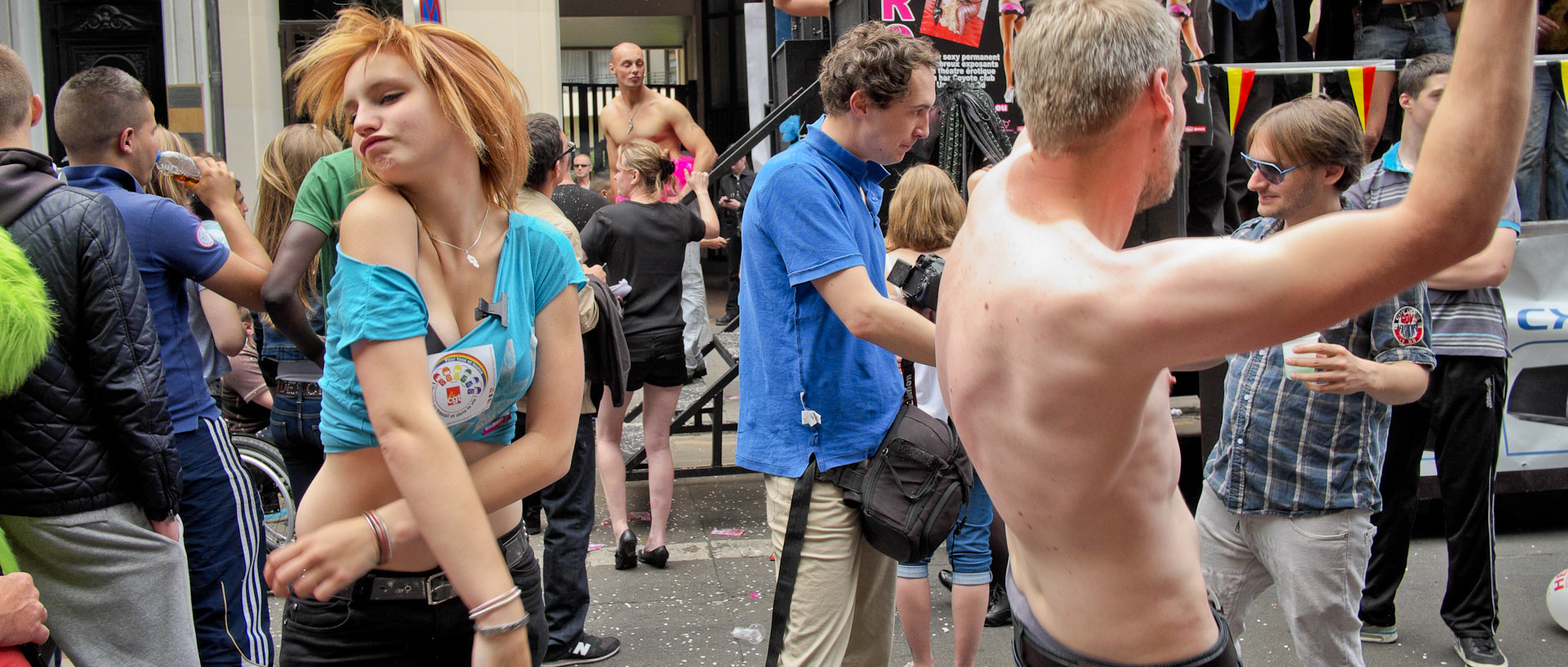 Lesbian et Gay Pride, rue Inkermann, à Lille.