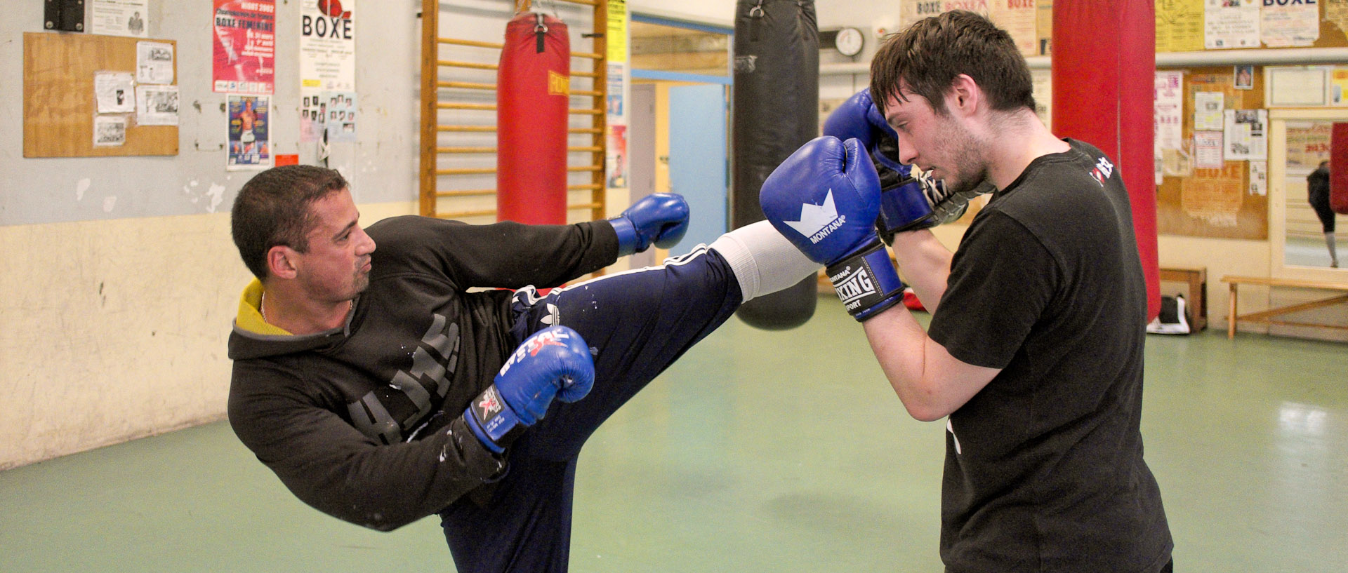 Entraînement de boxe, salle Léo-Lagrange, à Tourcoing.