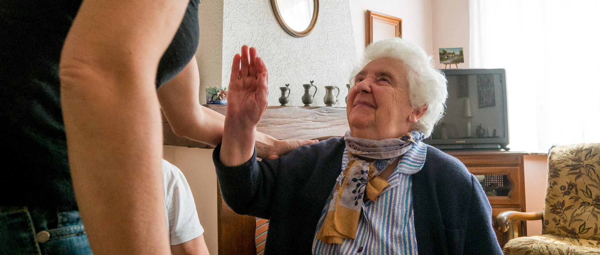 Une grand-mère, à Croix.