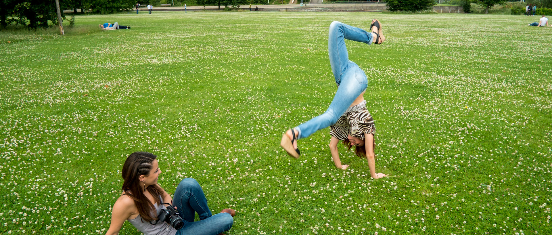 Gymnastique, parc Henri-Matisse, à Lille.