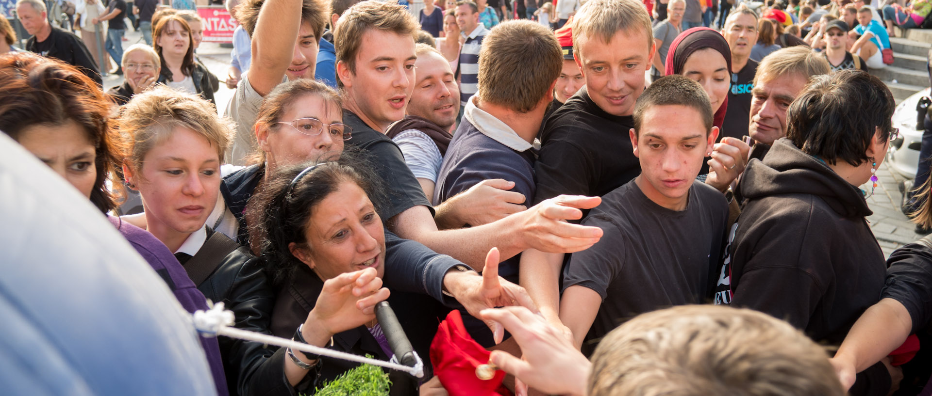 La braderie de Lille, place du Théâtre.