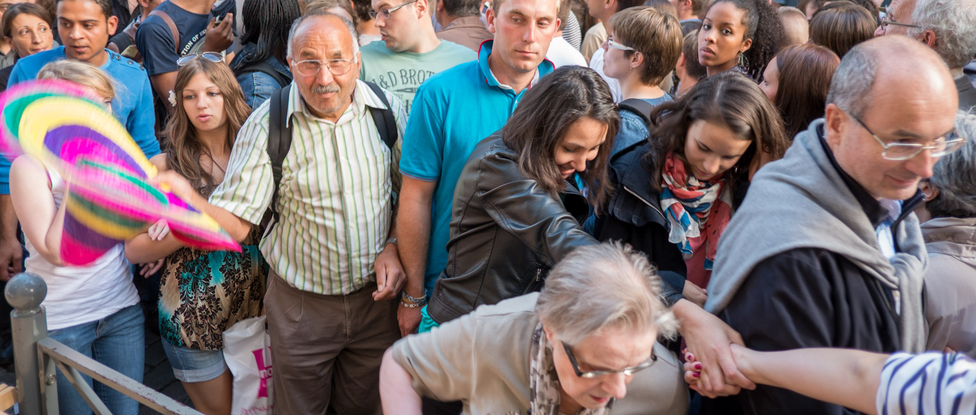 La braderie de Lille, rue Esquermoise.