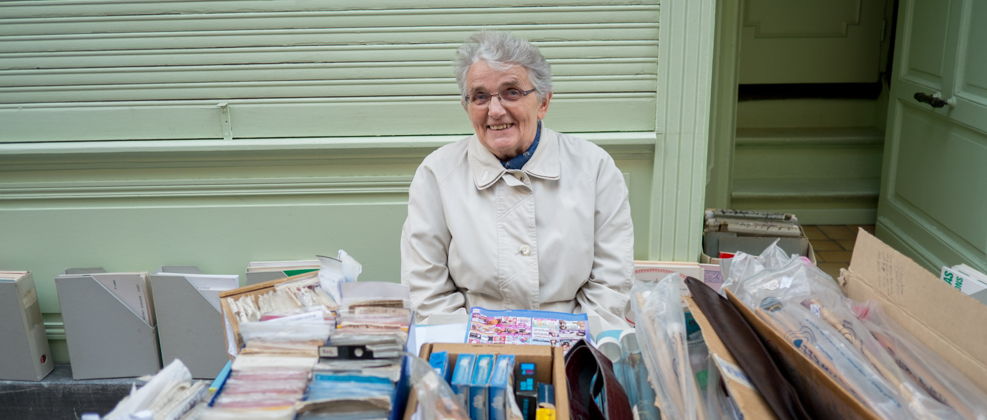 La braderie de Lille, rue Jean-Jacques-Rousseau.