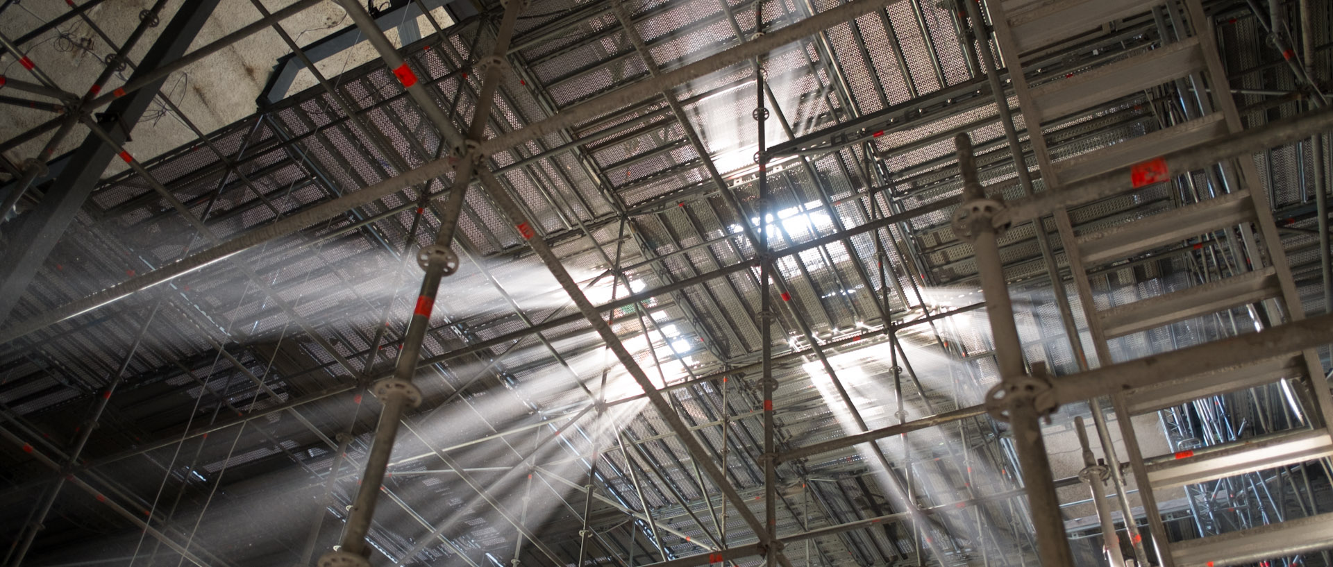 Le chantier de l'auditorium de l'Orchestre national de Lille, au Nouveau Siècle, à Lille.