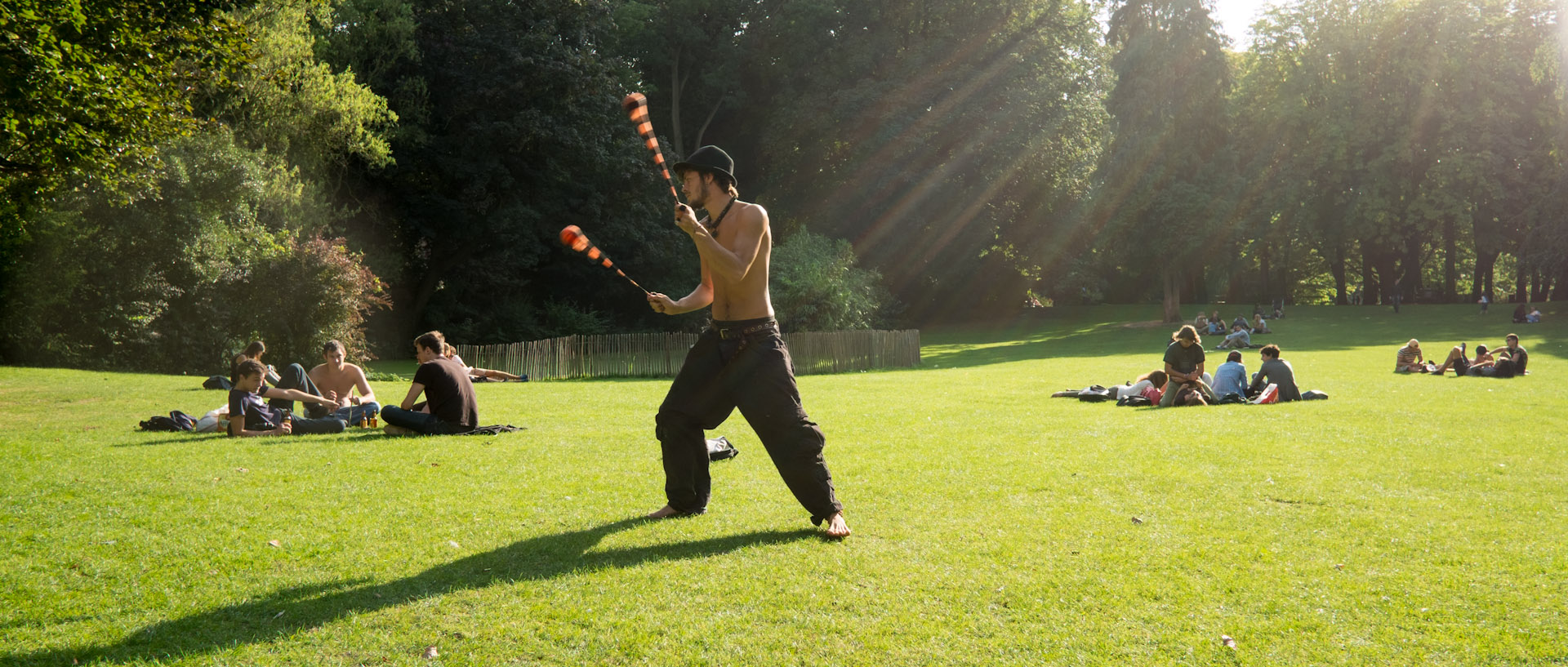 Danseur, jardin Vauban, à Lille.