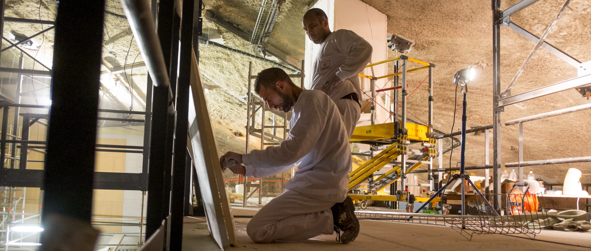 Le chantier de l'auditorium de l'Orchestre national de Lille, au Nouveau Siècle, à Lille.